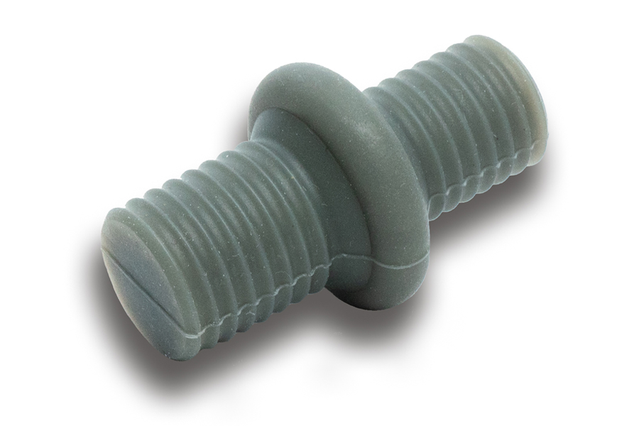 DSSF Double diameter silicone threaded plug without flange 315°C