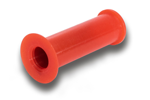 Caps with internal rings and flange for protection of pins, holes and threads. Materiale silicone. Immagine